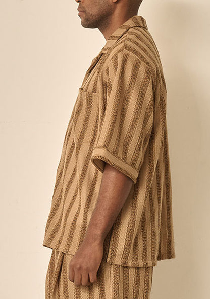KELEN ケレン | LACE KNIT SHIRT カラー : BROWN
