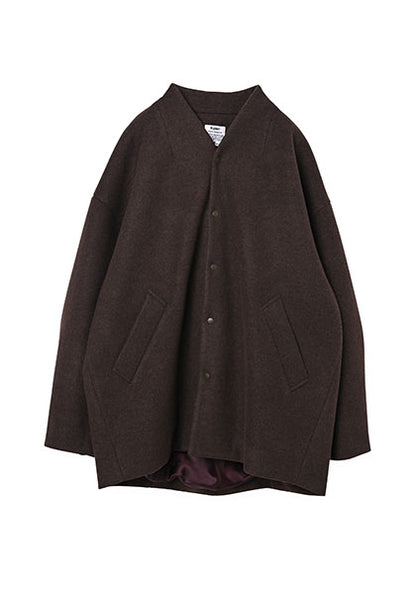 KELEN ケレン | NO COLLAR EGG JACKET カラー:BROWN