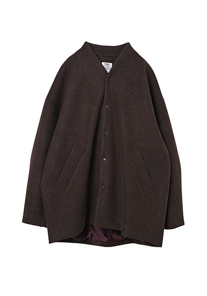 KELEN ケレン | NO COLLAR EGG JACKET カラー:BROWN
