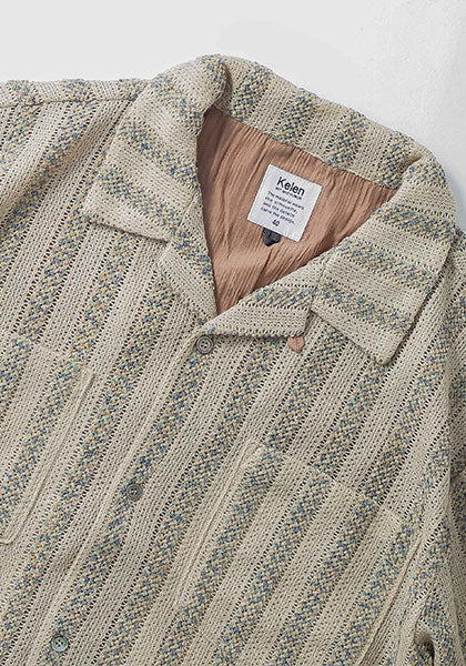 KELEN ケレン |  LACE KNIT SHIRT カラー : BEIGE