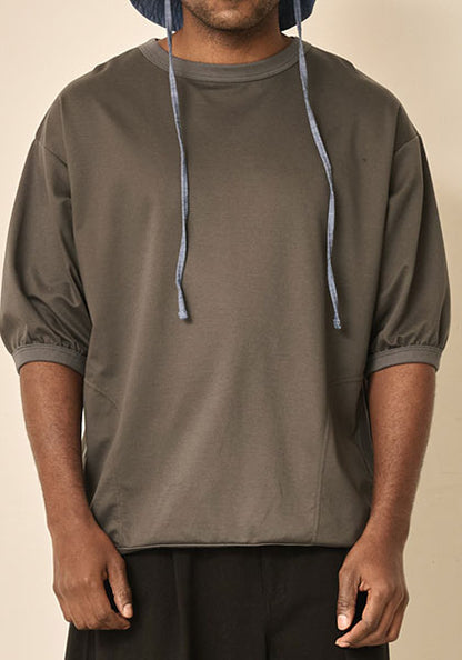 KELEN ケレン | SIDE POCKET SWEAT TEE カラー : CHARCOAL