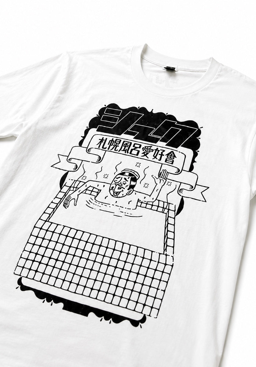 ESOW×SEEK 札幌風呂愛好會TEE カラー:ホワイト