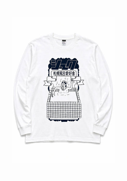 ESOW×SEEK 札幌風呂愛好會ロンTEE カラー:ホワイト