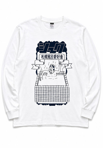 ESOW×SEEK 札幌風呂愛好會ロンTEE カラー:ホワイト