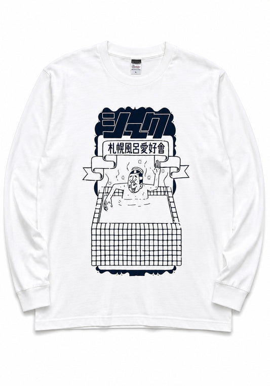 ESOW×SEEK 札幌風呂愛好會ロンTEE カラー:ホワイト