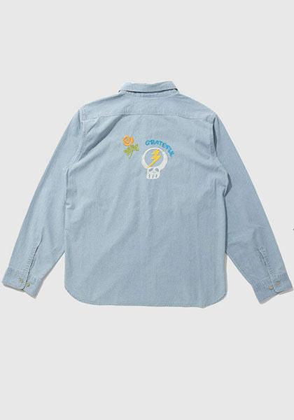 HAVE A GRATEFUL DAY 허브 어 그레이트 풀 데이 | EMBROIDERY SHIRTS 색상 : CHAMBRAY