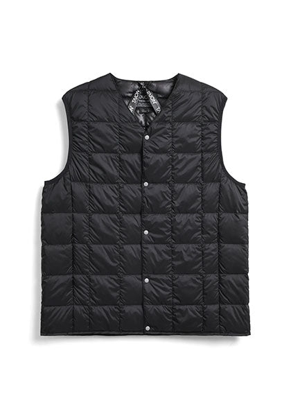 TAION 体温 ベーシック Vネックボタン インナーダウンベスト カラー:ブラック