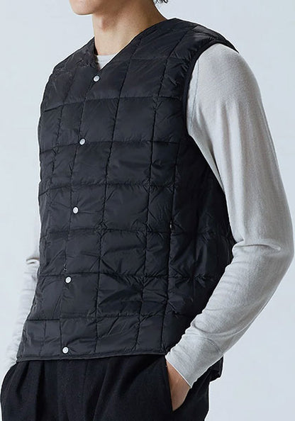 TAION 体温 ベーシック Vネックボタン インナーダウンベスト カラー:ブラック