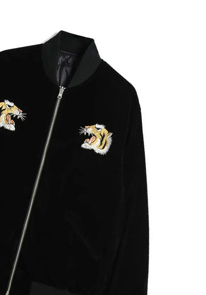 TAION 体温 ジャパンスペシャル リバーシブル スカジャン ダウンジャケット カラー : ブラック×ブラック