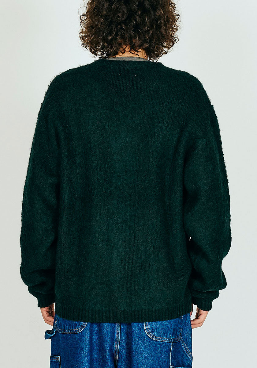 TOWNCRAFT タウンクラフト | MOHAIR SHAGGY CARDIGAN [GREEN]