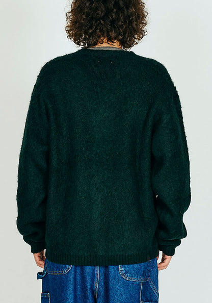 TOWNCRAFT タウンクラフト | MOHAIR SHAGGY CARDIGAN [GREEN]