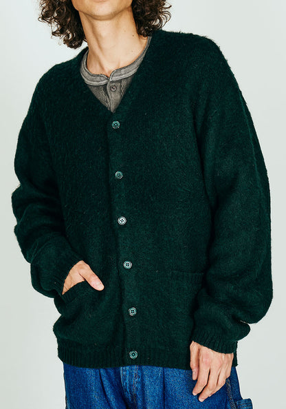 TOWNCRAFT タウンクラフト | MOHAIR SHAGGY CARDIGAN [GREEN]
