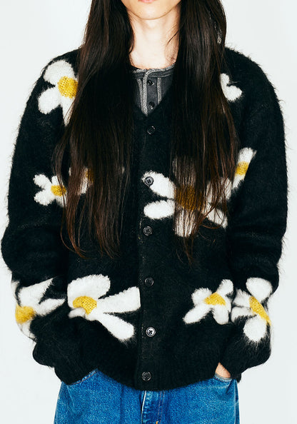 TOWNCRAFT タウンクラフト | MOHAIR SHAGGY JACQUARD CARDIGAN [DAISY]