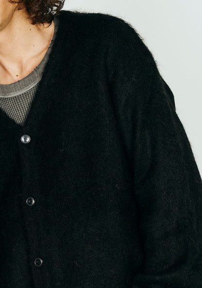 TOWNCRAFT タウンクラフト | MOHAIR SHAGGY CARDIGAN [BLACK]
