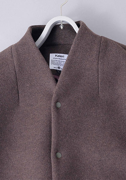 KELEN ケレン | NO COLLAR EGG JACKET カラー:BROWN