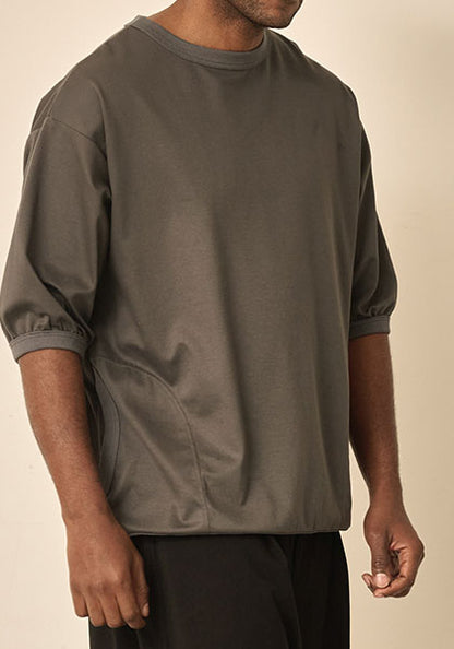 KELEN ケレン | SIDE POCKET SWEAT TEE カラー : CHARCOAL
