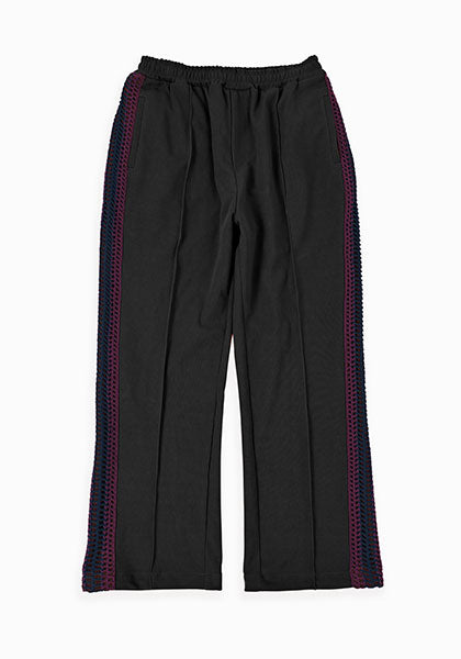 KELEN ケレン | KNIT LINE TROUSER カラー:BLACK