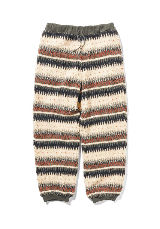 GREEN CLOTHING グリーンクロージング NATIVE PANTS｜ネイティブ柄ボアフリースパンツ