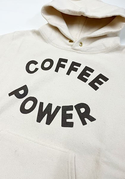 TACOMA FUJI RECORDS | COFFEE POWER HOODIE designed by Yunosuke Color: Natural