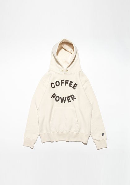 TACOMA FUJI RECORDS | COFFEE POWER HOODIE designed by Yunosuke Color: Natural