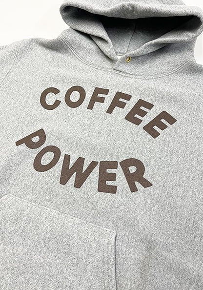 TACOMA FUJI RECORDS | COFFEE POWER HOODIE designed by Yunosuke Color: Heather Gray