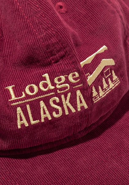 TACOMA FUJI RECORDS | Lodge ALASKA LOGO'23 CAP designed by Hiroshi Iguchi Color: BURGUNDY