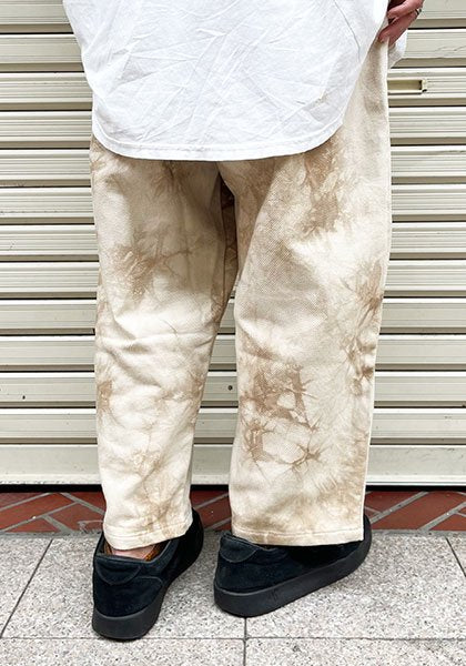 VOIRY ヴォイリー | SUNDAY PANTS UNEVEN DYEING カラー :BEIGE – SEEK