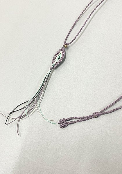 Nasngwam.×idod Macrame necklace Model: Leaf M size