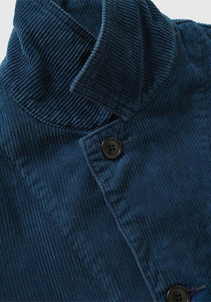 GO HEMP GO HEMP | EQUIPMENT SUIT JACKET / Corduroy jacket Color: NAVY BLUE