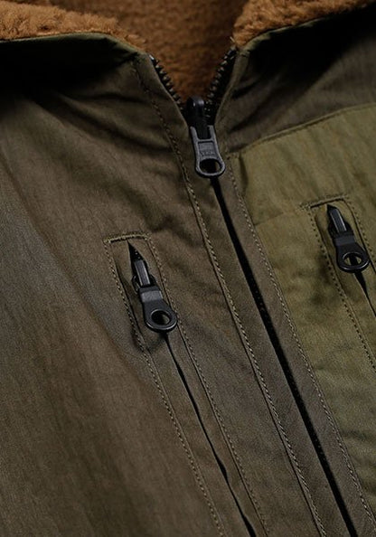 KELEN | CADET HOOD REV COAT / Reversible jacket Color: Khaki