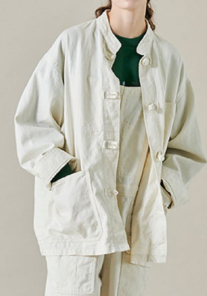 KELEN | CHINE BUTTON COVER ALL / China coverall Color: ECRU