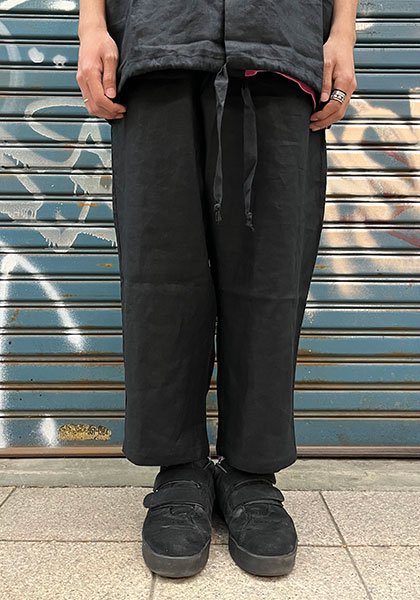 VOIRY ヴォイリー | SUNDAY PANTS LINEN カラー:BLACK