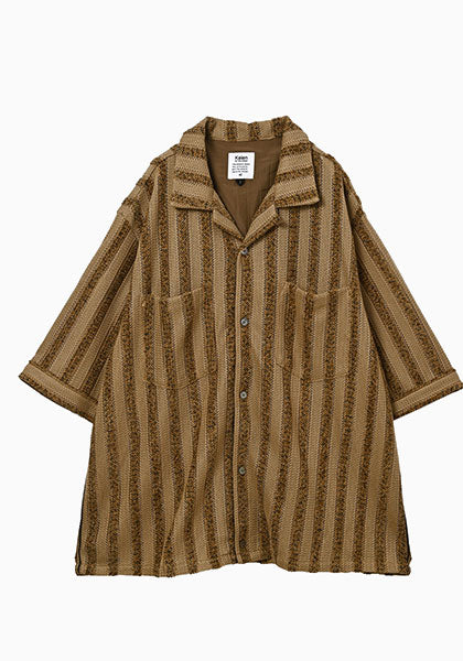 KELEN ケレン | LACE KNIT SHIRT カラー : BROWN