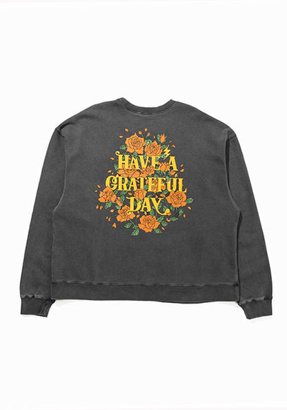 HAVE A GRATEFUL DAY ハブ ア グレイトフル デイ | SWEATSHIRT -ROSE- カラー : BLACK