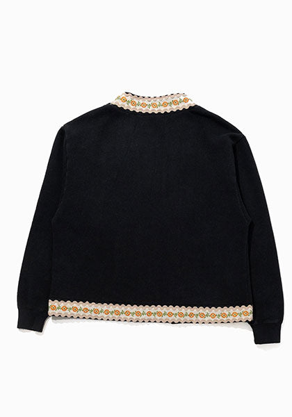 HAVE A GRATEFUL DAY ハブ ア グレイトフル デイ | NOBUTTON CARDIGAN カラー:BLACK