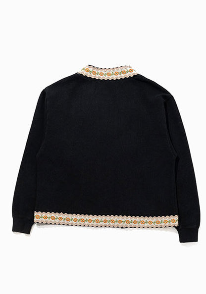 HAVE A GRATEFUL DAY ハブ ア グレイトフル デイ | NOBUTTON CARDIGAN カラー:BLACK