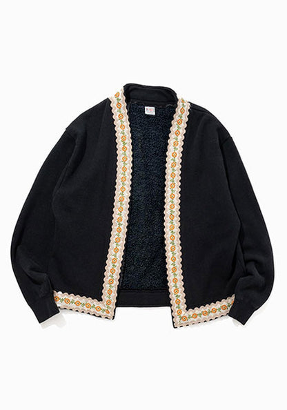 HAVE A GRATEFUL DAY ハブ ア グレイトフル デイ | NOBUTTON CARDIGAN カラー:BLACK