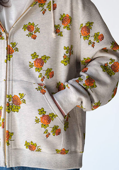 HAVE A GRATEFUL DAY ハブ ア グレイトフル デイ | ZIP UP HOODIE SWEATSHIRT -ROSE-