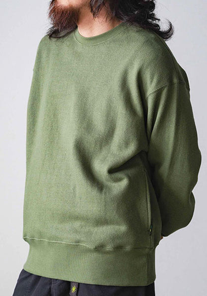 GOHEMP ゴーヘンプ | HEMP CREW SWEAT / クルースウェット カラー:MOSS GREEN