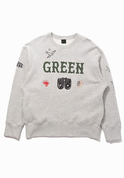 GOHEMP ゴーヘンプ | GREEN CREW SWEAT カラー:ASH HEATHER