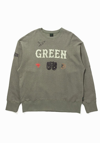 GOHEMP ゴーヘンプ | GREEN CREW SWEAT カラー:OLIVE BRANCH