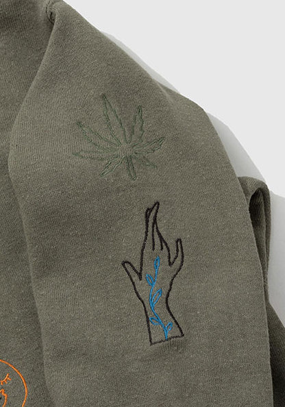 GOHEMP ゴーヘンプ | GREEN CREW SWEAT カラー:OLIVE BRANCH