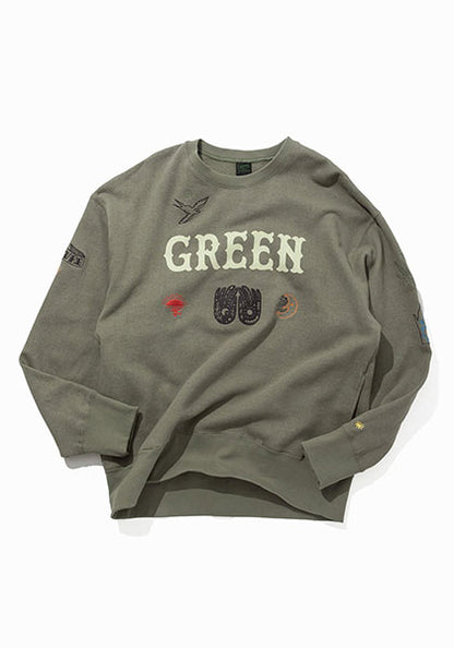 GOHEMP ゴーヘンプ | GREEN CREW SWEAT カラー:OLIVE BRANCH