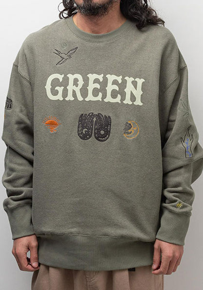 GOHEMP ゴーヘンプ | GREEN CREW SWEAT カラー:OLIVE BRANCH