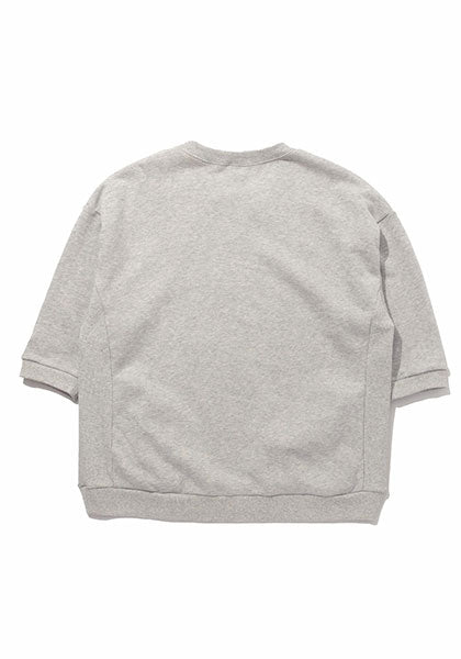 GOHEMP ゴーヘンプ | THREE QUARTER SL CREW / 7部袖スウェット カラー:ASH HEATHER