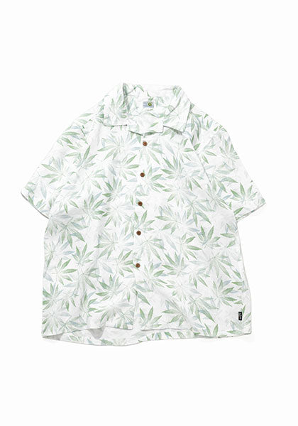 GOHEMP ゴーヘンプ | OPEN MIND SHIRTS leaf pattern カラー : NATURAL