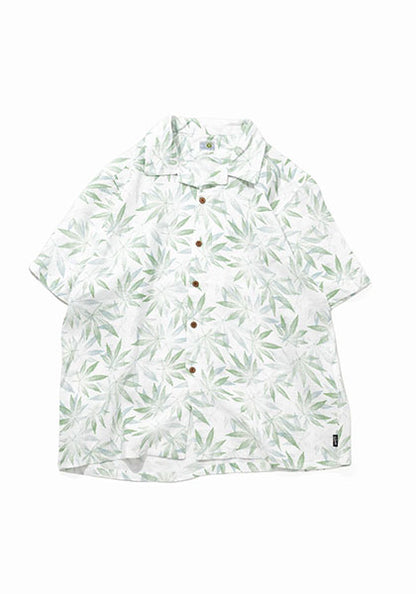 GOHEMP ゴーヘンプ | OPEN MIND SHIRTS leaf pattern カラー : NATURAL