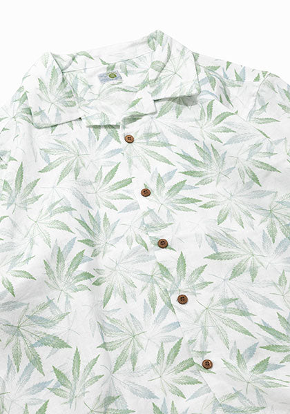 GOHEMP ゴーヘンプ | OPEN MIND SHIRTS leaf pattern カラー : NATURAL