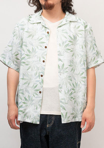 GOHEMP ゴーヘンプ | OPEN MIND SHIRTS leaf pattern カラー : NATURAL