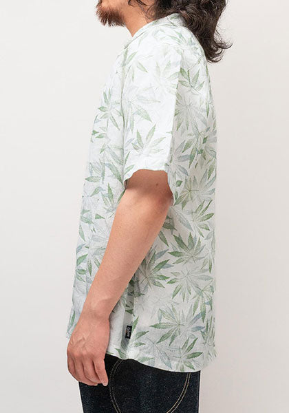 GOHEMP ゴーヘンプ | OPEN MIND SHIRTS leaf pattern カラー : NATURAL